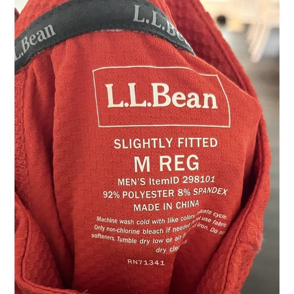 LL Bean Slightly Fitted 1/2 Zip Pullover Lightweight Sweatshirt Mens Sz Med Refl - Picture 4 of 6